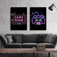 Posters - GAME ROOM / Neon / Set van 2