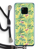 Flamingo party: Huawei Mate 20 Pro Transparant Hoesje met koord Flamingo party: Huawei Mate 20 Pro Transparant Hoesje met koord