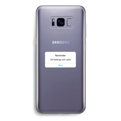 Reminder: Samsung Galaxy S8 Plus Transparant Hoesje