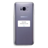 Reminder: Samsung Galaxy S8 Plus Transparant Hoesje Reminder: Samsung Galaxy S8 Plus Transparant Hoesje