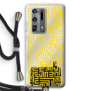 Majorelle Blue Print: Huawei P40 Pro Plus Transparant Hoesje met koord