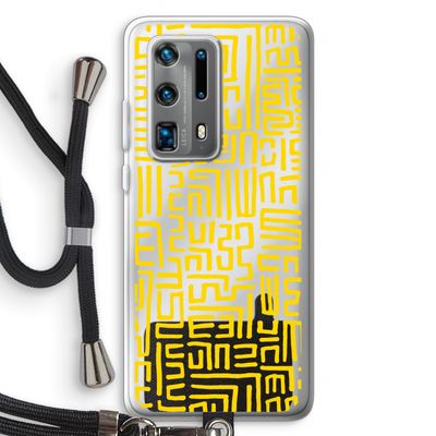 Majorelle Blue Print: Huawei P40 Pro Plus Transparant Hoesje met koord