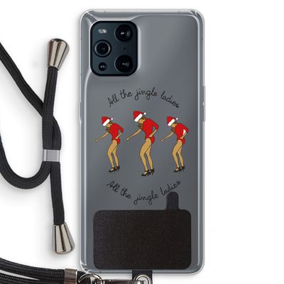 Jingle Ladies: Oppo Find X3 Transparant Hoesje met koord