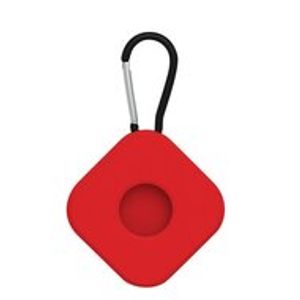 AirTag case square series - siliconen sleutelhanger met ring - rood