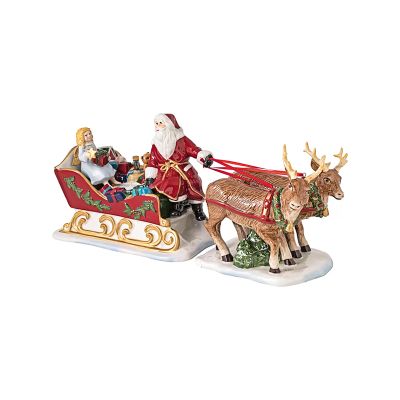 Villeroy & Boch Christmas Toys Kerstman met rendieren en slee Villeroy & Boch Christmas Toys Kerstman met rendieren en slee