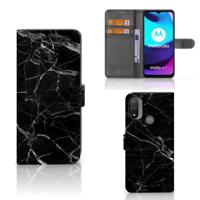 Motorola Moto E20 | E30 | E40 | Bookcase | Marmer Zwart - Origineel Cadeau Vader