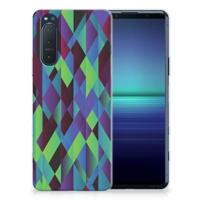 Sony Xperia 5II | TPU Hoesje | Abstract Green Blue