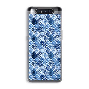 Blauw motief: Samsung Galaxy A80 Transparant Hoesje