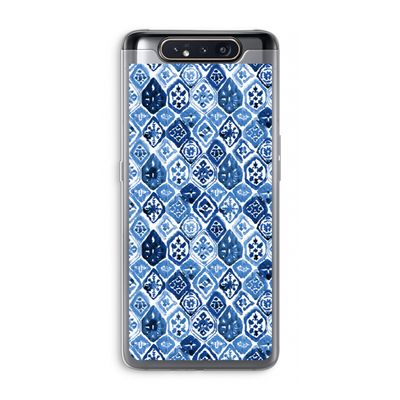 Blauw motief: Samsung Galaxy A80 Transparant Hoesje