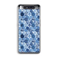 Blauw motief: Samsung Galaxy A80 Transparant Hoesje