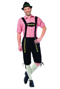 Lederhose lang zwart Karl