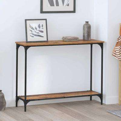 Wandtafel met plank Oud hout 101 x 30.5 x 75 cm Bewerkt hout