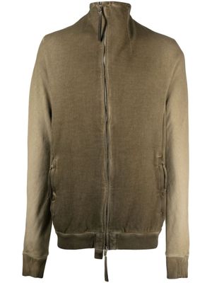 Boris Bidjan Saberi cardigan zippé à effet dégradé - Vert