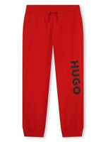 HUGO KIDS pantalon de jogging à taille nervurée - Rouge