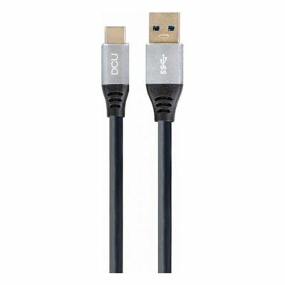 Kabel USB A naar USB C DCU Zwart (1,5M)