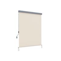 Verticale luifel met grijze luifelcassette, beige / 1,4 x 2,5 m Verticale luifel met grijze luifelcassette, beige / 1,4 x 2,5 m