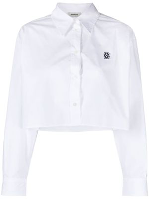 SANDRO chemise à motif monogrammé brodé - Blanc