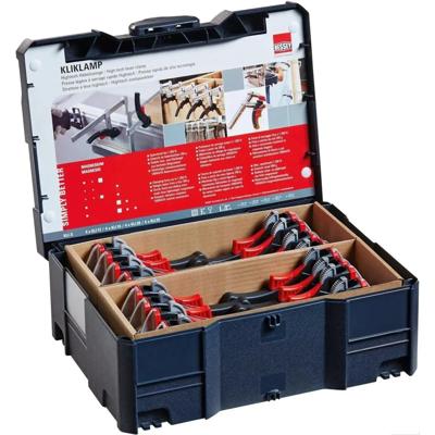 Bessey KLI-S KliKlamp 16-delige Lijmklemmen Set in T-Loc systainer
