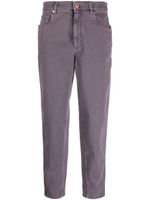 Brunello Cucinelli jean crop à taille haute - Violet