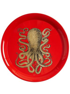Fornasetti plateau Polipo peint à la main (60 cm) - Rouge