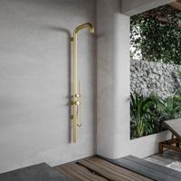 Fortifura Outdoor Original Buitendouche - RVS 316 - handdouche - wandmodel - Geborsteld Messing PVD (Goud) ML9010-BB
