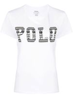 Polo Ralph Lauren t-shirt à logo brodé de sequins - Blanc