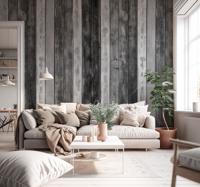 Fotobehang hout Rustieke grijze houten planken