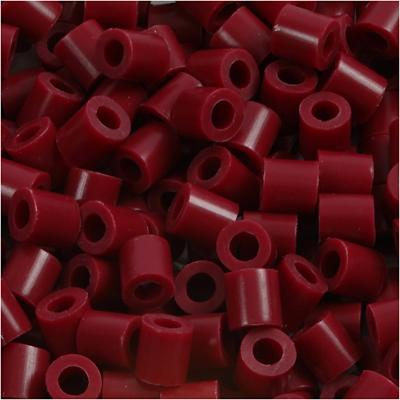 NABBI Strijkkralen, afm 5x5 mm, gatgrootte 2,5 mm, medium, wijnrood (32239), 6000 stuk/ 1 doos