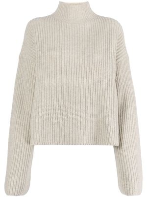LouLou de Saison pull en cachemire Faro à design nervuré - Gris