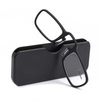 2 stks TR90 pince-nez leesbril Presbyopische bril met draagbare doos graad: + 1.50 D (zwart)