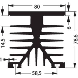 Fischer Elektronik 10022689 SK 89 75 KL-SSR1 Koellichaam 1.2 K/W (l x b x h) 80 x 75 x 87 mm