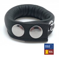 Red Leather Verstelbare Leren Ballstretcher 70 gr - Zwart - thumbnail