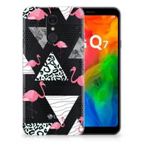 LG Q7 | TPU Hoesje | Flamingo Triangle
