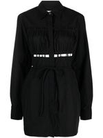 Nanushka robe-chemise à découpes - Noir - thumbnail