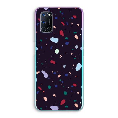Dark Rounded Terrazzo: Oppo A92 Transparant Hoesje