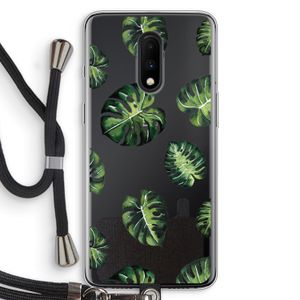 Tropische bladeren: OnePlus 7 Transparant Hoesje met koord