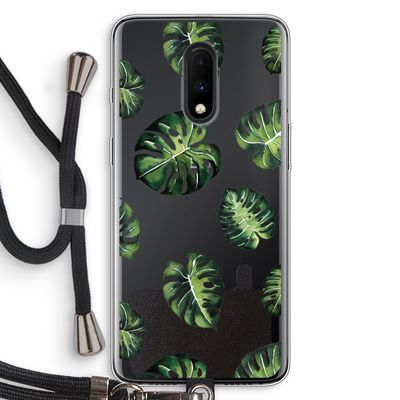 Tropische bladeren: OnePlus 7 Transparant Hoesje met koord