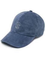 Brunello Cucinelli casquette à logo brodé - Bleu