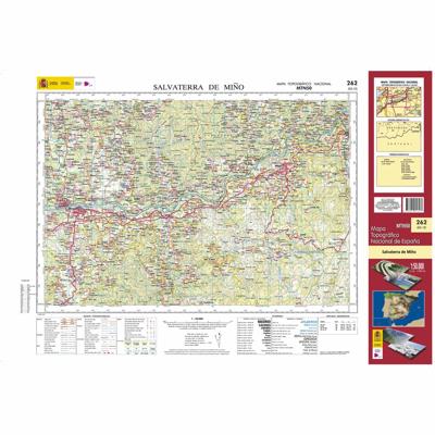 Topografische kaart 262 MT50 Salvaterra de Miño | CNIG - Instituto Geográfico Nacional1
