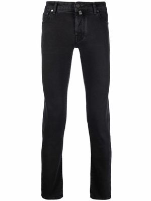 Jacob Cohën pantalon skinny à taille basse - Noir
