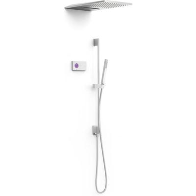 Regendouche set electronisch Tres Shower technology | Inbouw | Thermostaatkraan | 3-weg | Vierkant | Chroom