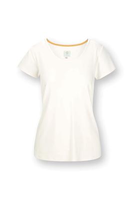 Pip Studio Tilly Top Korte Mouw Solid Wit XS