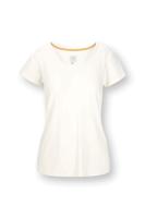 Pip Studio Tilly Top Korte Mouw Solid Wit XS