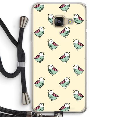 Vogeltjes: Samsung Galaxy A3 (2016) Transparant Hoesje met koord