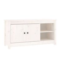 The Living Store Tv-kast Grenenhout - 103x36.5x52 cm - Wit