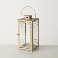 Boltze Home lantaarn ijzer bregenz 28x28x57cm beige Boltze Home lantaarn ijzer bregenz 28x28x57cm beige