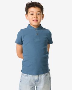 HEMA Kinder T-shirt Wafel Donkerblauw (donkerblauw)
