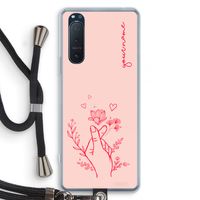 Giving Flowers: Sony Xperia 5 II Transparant Hoesje met koord