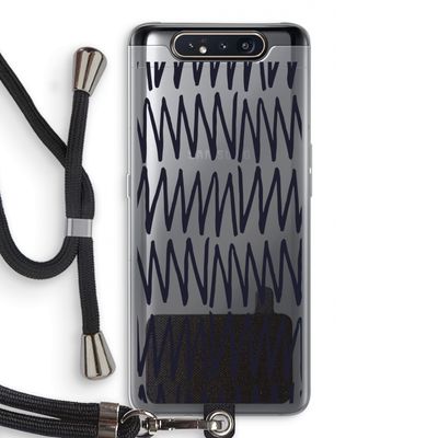 Marrakech Zigzag: Samsung Galaxy A80 Transparant Hoesje met koord