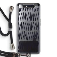 Marrakech Zigzag: Samsung Galaxy A80 Transparant Hoesje met koord